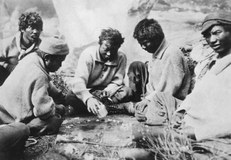 Sherpas Playing Backgammon