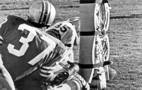 Max McGee Injured On Goal Post