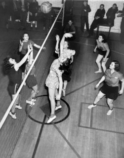 Girls Playing Volleyball