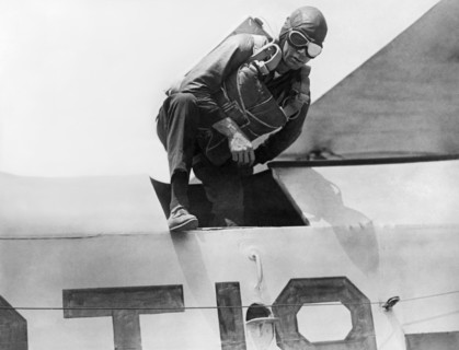 Navy's Famous Parachute Jumper