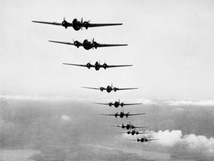 Martin B-10s In Formation