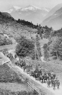 Swiss Artillery On The March
