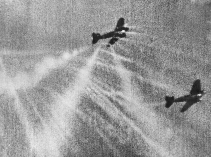 RAF Pilot Hits Heinkel Bomber