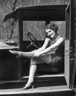 Putting On Rolled Stockings