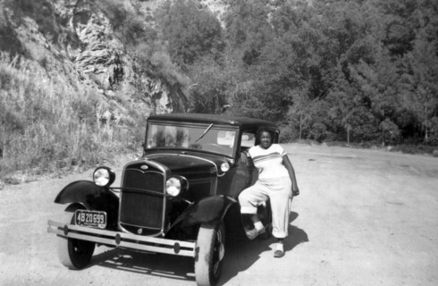 Woman And Her Model A Ford