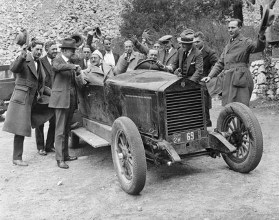 Two Men In An Essex Race Car