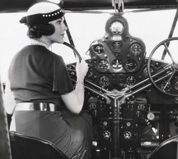 Mary Brian In Airplane Cockpit