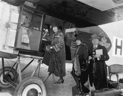Boarding Fokker Airplane