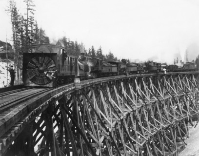 Railroad Rotary Snow Plow