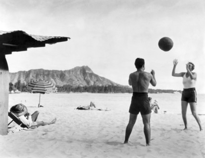 A Couple On Waikiki Beach