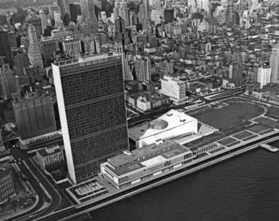 Aerial View Of The UN Building