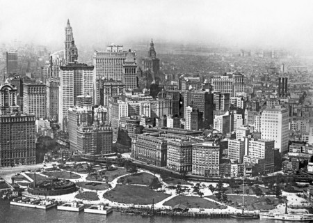 Aerial View Of NYC Battery