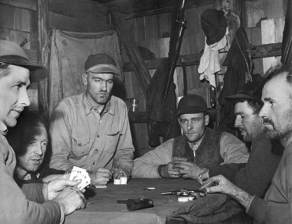 Hunters Playing Poker