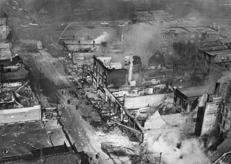 Chicago Race Riot Burning