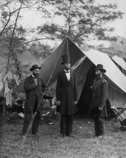 President Lincoln At Antietam