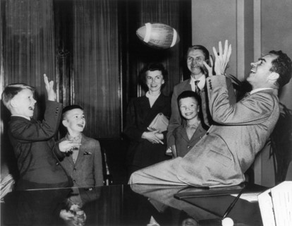 Nixon Catching Football
