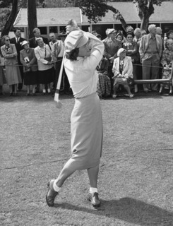 Babe Didrikson Teeing Off