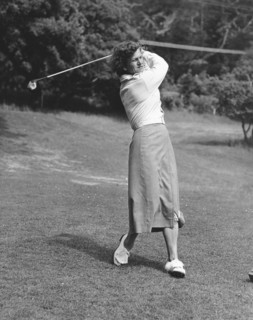 Babe Didrikson Golfing