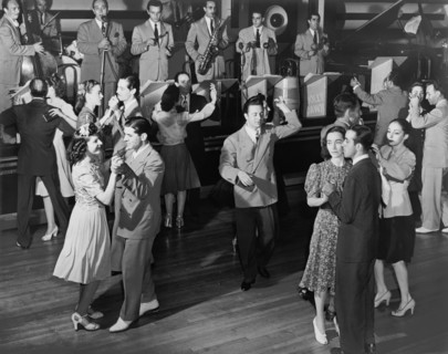 Couples Dancing To A Band