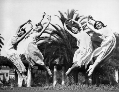 Four Leaping Grecian Dancers