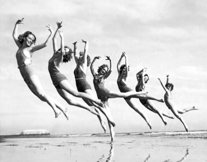 Graceful Line Of Beach Dancers