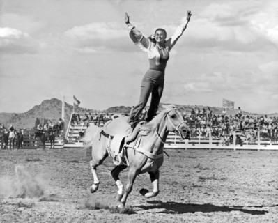 A Trickriding Cowgirl