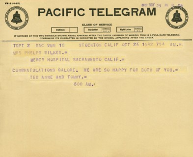 Congratulatory Telegram