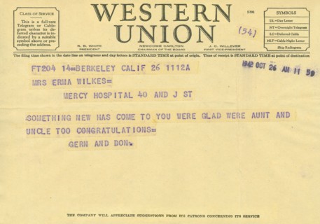 Congratulatory Telegram