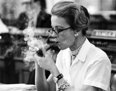 Pipe Smoking Woman Legislator