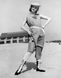 A Woman In A 1914 Swim Suit