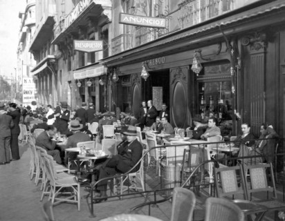 Sidwalk Cafe In Madrid