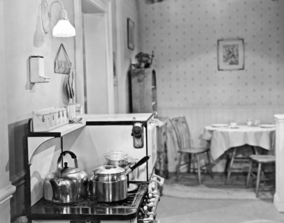 Kithchen With Pots And Pans