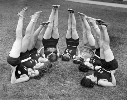 Members of the Elkettes do their daily exercises