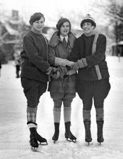 Friends Skating At Lake Placid