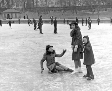 A Spill On The Ice In Central Park