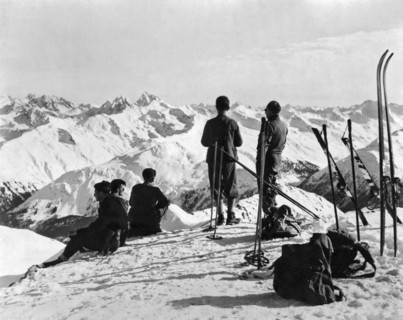 Skiing Near St. Moritz