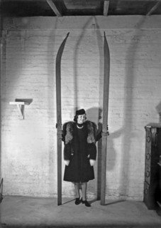 A Woman With Nine Foot Skis