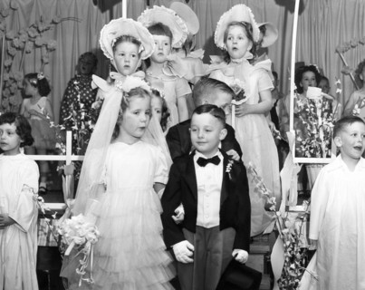 Young Children Stage Wedding