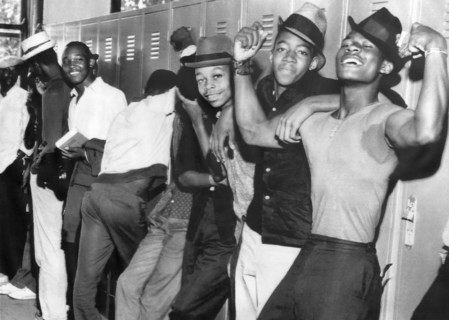 Negro Youths Interrogated