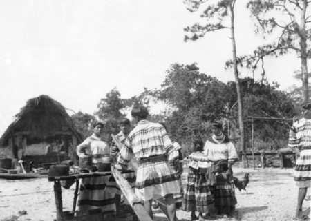 Seminole Camp Scene