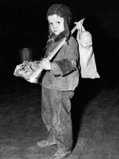 Young Boy Flees Floods