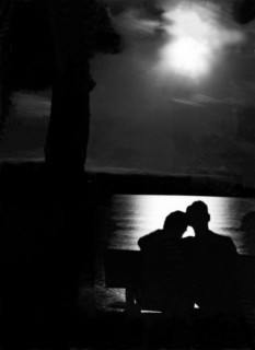 Lovers Sitting Moonlight