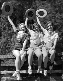 Three Cowgirls On A Fence
