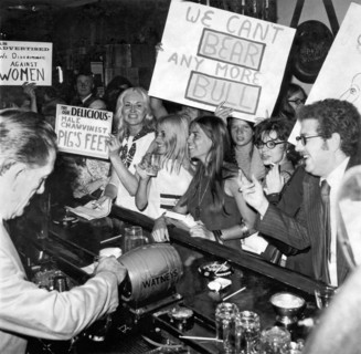 Feminists Protest  Brown's Bar