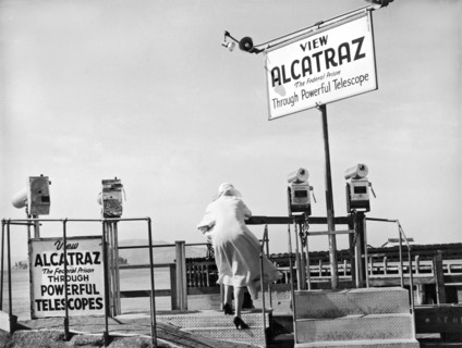 Woman Looking At Alcatraz