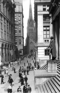 Looking West On Wall Street