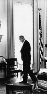 President Lyndon Johnson Paces