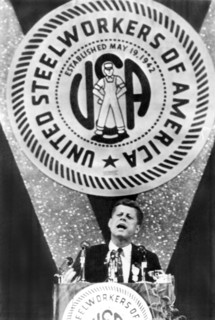 Kennedy Speaks To Steelworkers