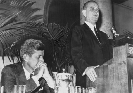 Kennedy Listens To Johnson
