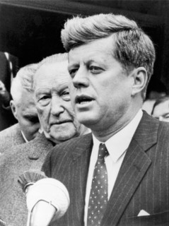 Kennedy With Konrad Adenauer
